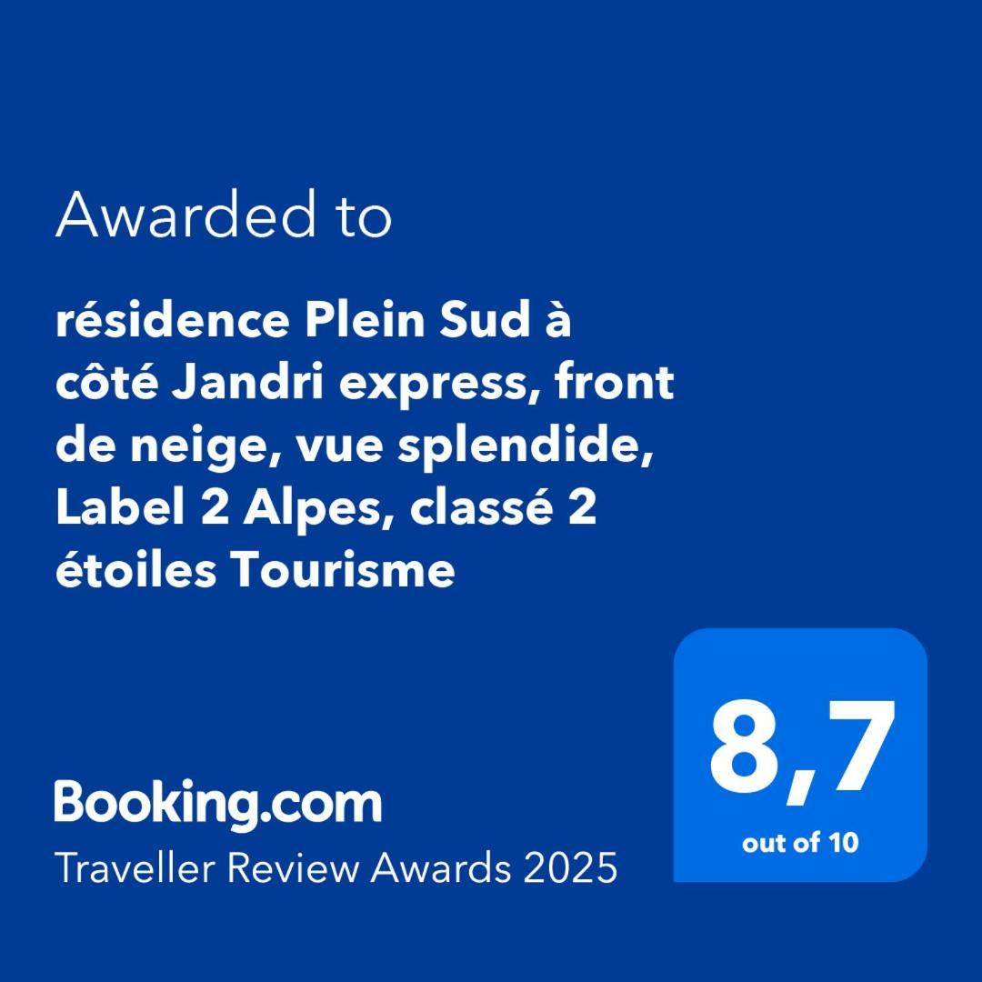 Residence Plein Sud A Cote Jandri Express, Front De Neige, Vue Splendide, Label 2 Alpes, Classe 2 Etoiles Tourisme Ле-дез-Альп Екстер'єр фото